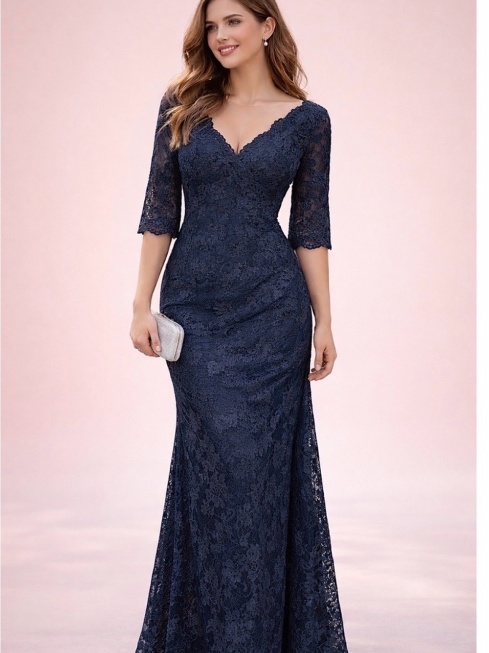 Adas Bridal Dressily Bee Women Dress S 2 Blue Lace Sequins Evening Event Wedding